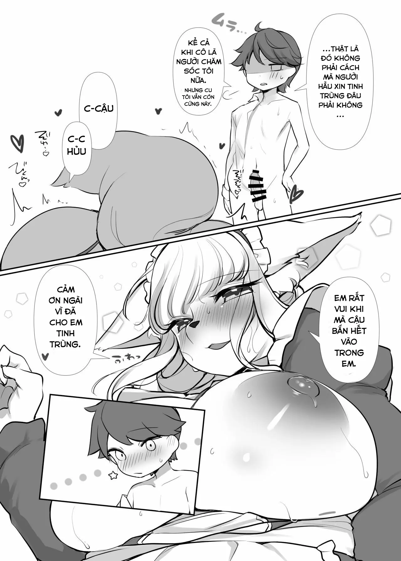 Uchi no Kemo Maid ga Hatsujouki no You Desu | Hầu gái furry nhà tôi dường như tới kì động dục - Uchi no Kemo Maid ga Hatsujouki no You Desu | Hầu gái furry nhà tôi dường như tới kì động dục trang 11