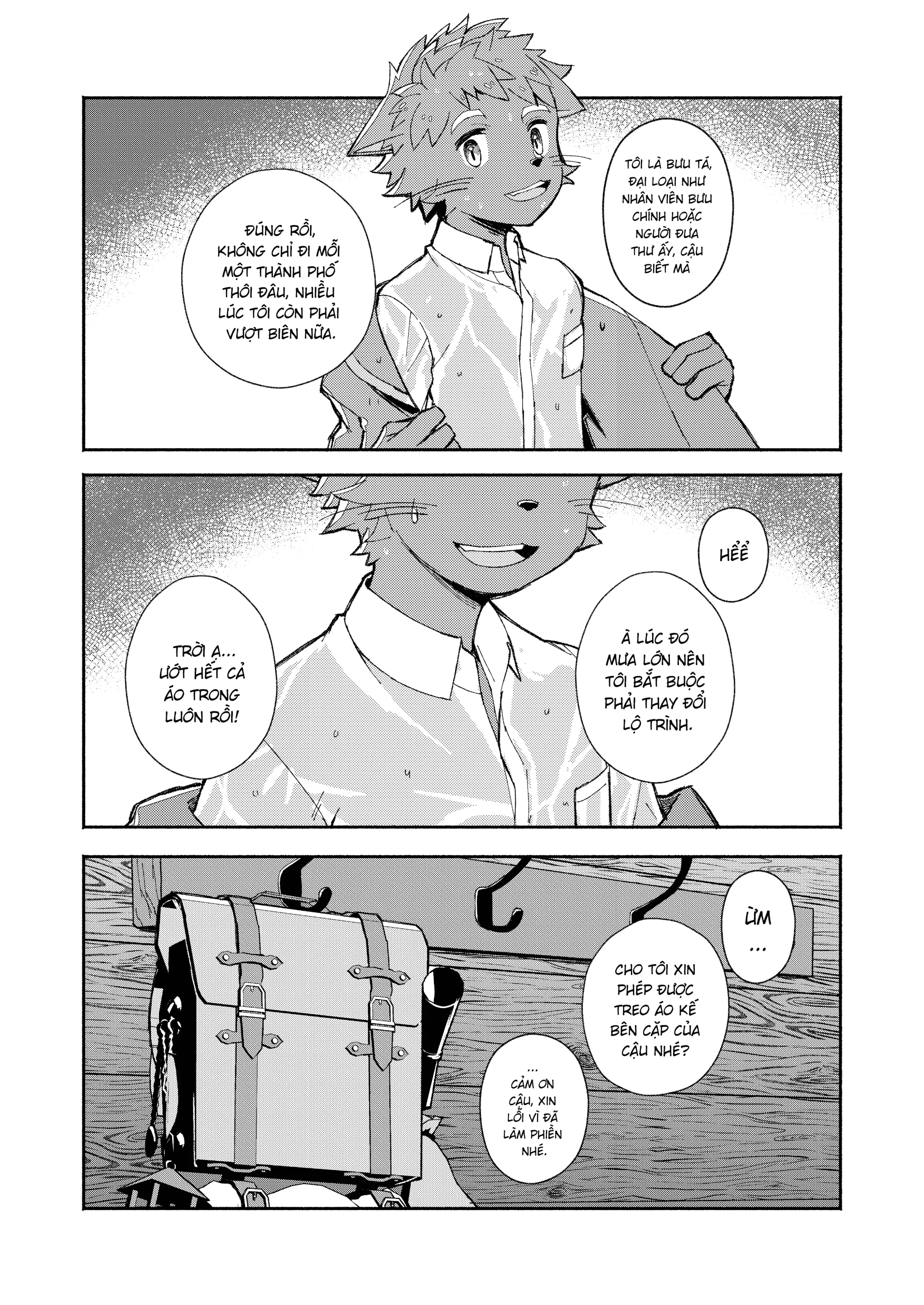Mail Traveler no neko shounen to doshaburi no mori no koya de ichiban sugosu hanashi - Mail Traveler no neko shounen to doshaburi no mori no koya de ichiban sugosu hanashi trang 7