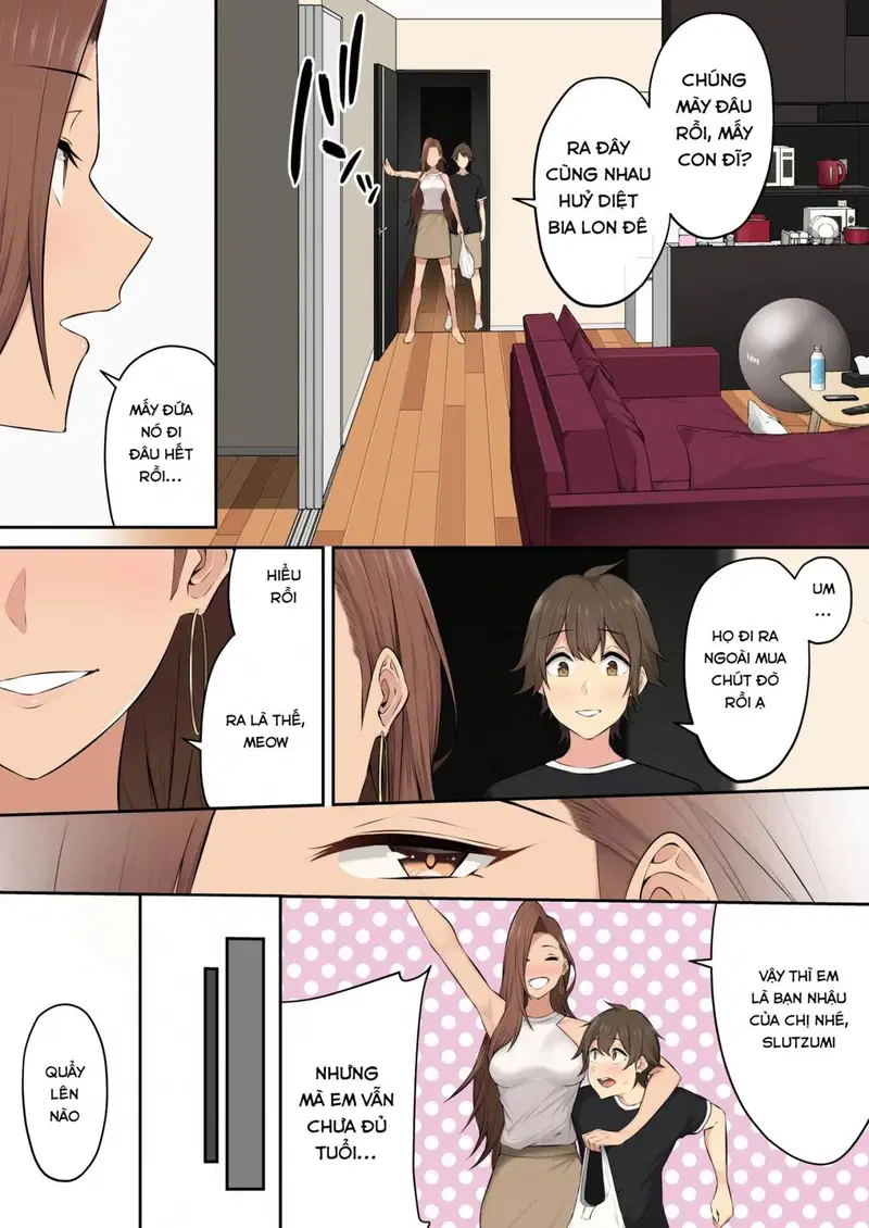 Imaizumi đưa cả bầy Gyaru về nhà mình - Chap 04-2 trang 3