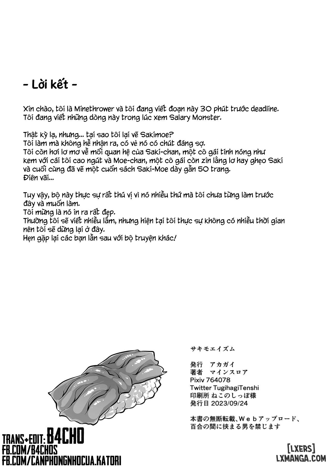 Chuyện tình kì lạ giữa Moe và Saki! (như chó với mèo!) - Chapter 2 trang 24