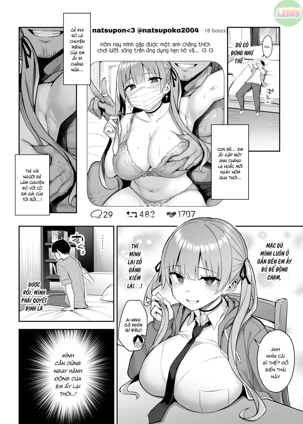 Moto InCha no Kyonyuu Yariman Imouto ga Erosugite, Onii-chan wa Mou - Chapter 2 trang 13