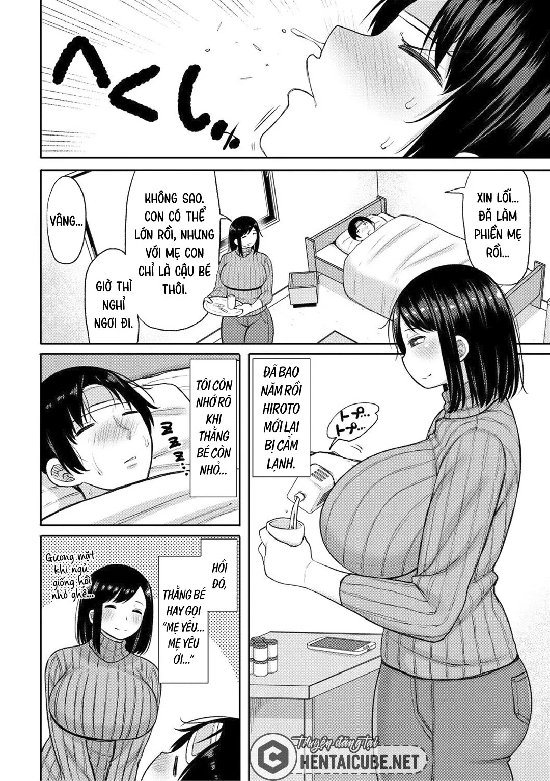 Haramitagari na Hahaoya ~Okaa-san to Ippai Kozukuri Shiyou ne~ - Ch. 1 - Tôi yêu con trai mình (1) trang 4