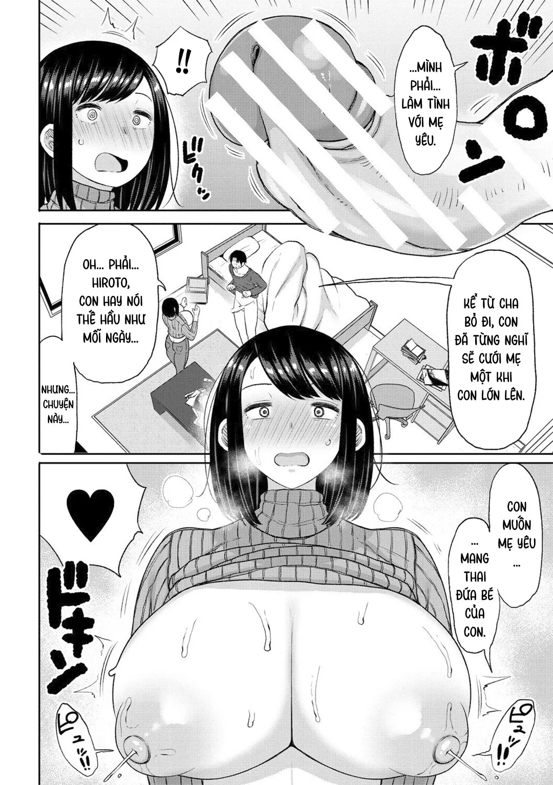 Haramitagari na Hahaoya ~Okaa-san to Ippai Kozukuri Shiyou ne~ - Ch. 1 - Tôi yêu con trai mình (1) trang 10