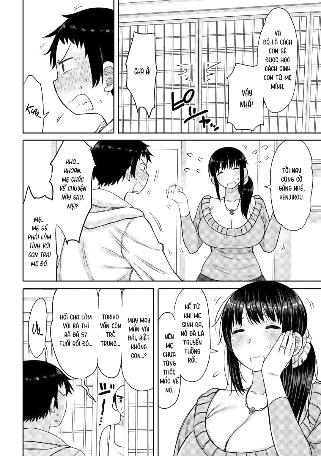 Haramitagari na Hahaoya ~Okaa-san to Ippai Kozukuri Shiyou ne~ - Ch. 5 - Nghi thức trưởng thành trang 4