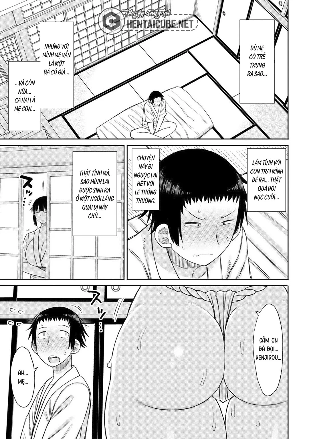 Haramitagari na Hahaoya ~Okaa-san to Ippai Kozukuri Shiyou ne~ - Ch. 5 - Nghi thức trưởng thành trang 5