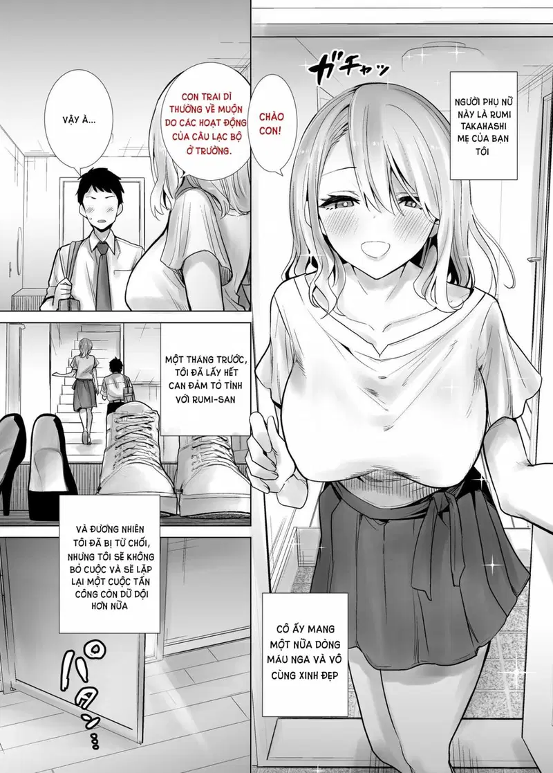 Mẹ bạn lên đỉnh bằng con cu to của tôi - Oneshot trang 4