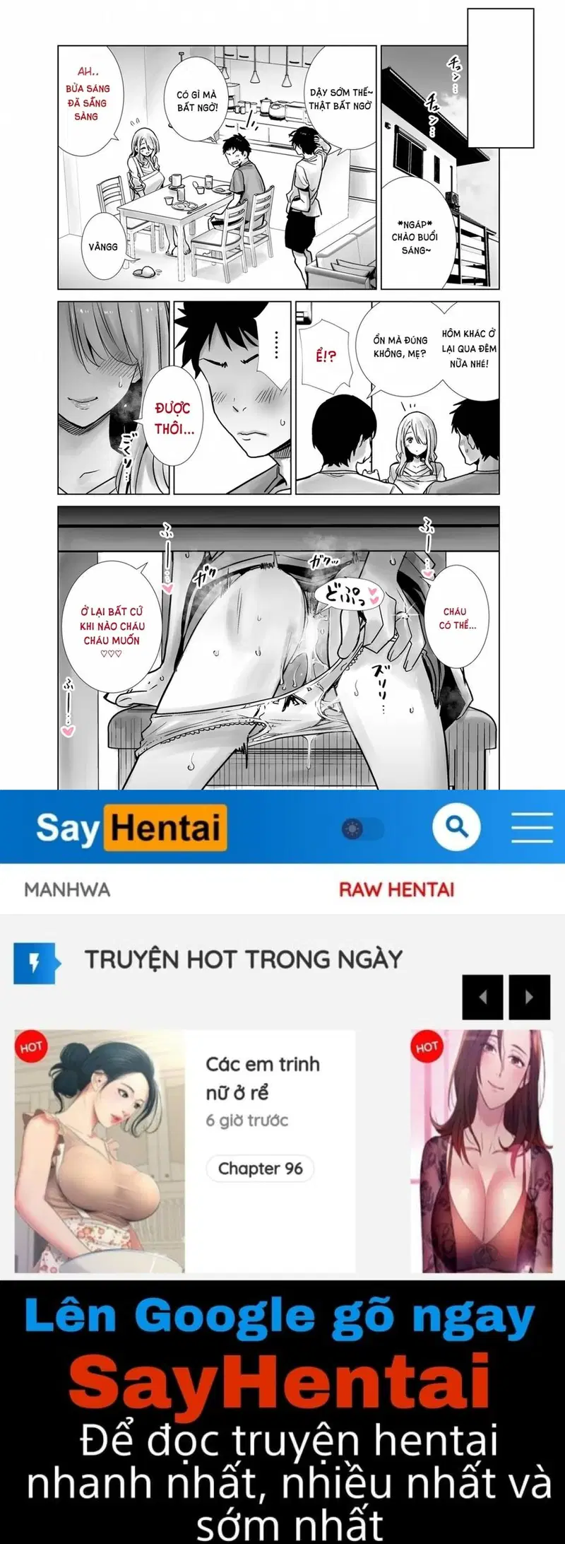 Mẹ bạn lên đỉnh bằng con cu to của tôi - Oneshot trang 33