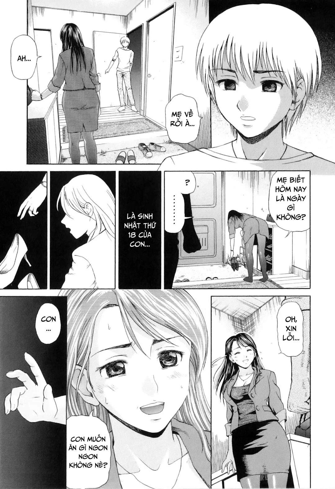 Khát khao mẹ và con trai - Chap 04 - Mẹ làm gái trang 3