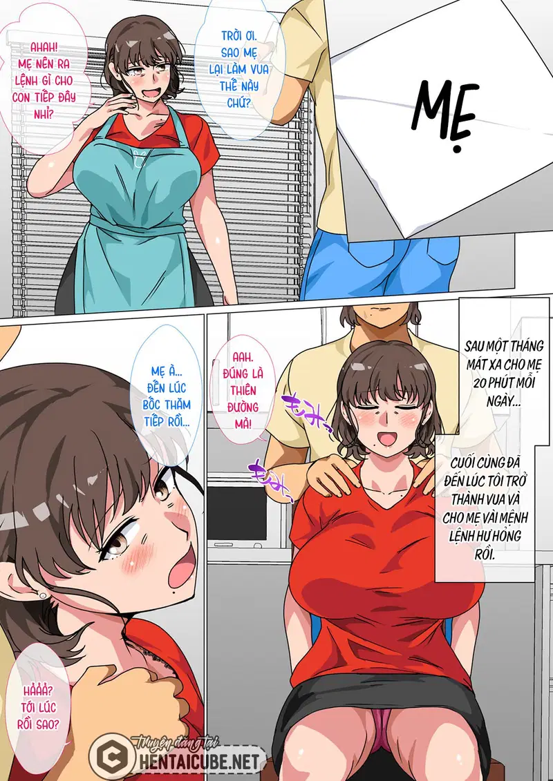 Tôi ra lệnh cho mẹ làm tình với mình trong trò chơi làm vua - Oneshot trang 12