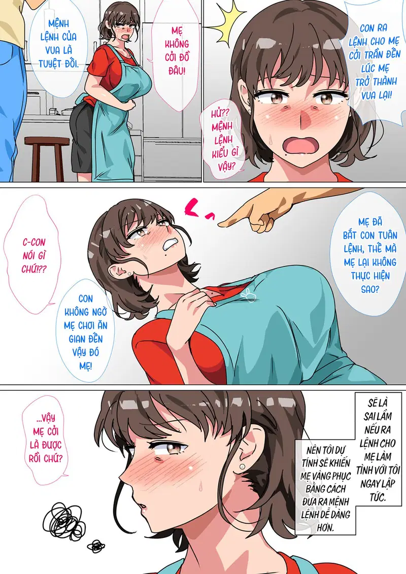 Tôi ra lệnh cho mẹ làm tình với mình trong trò chơi làm vua - Oneshot trang 14