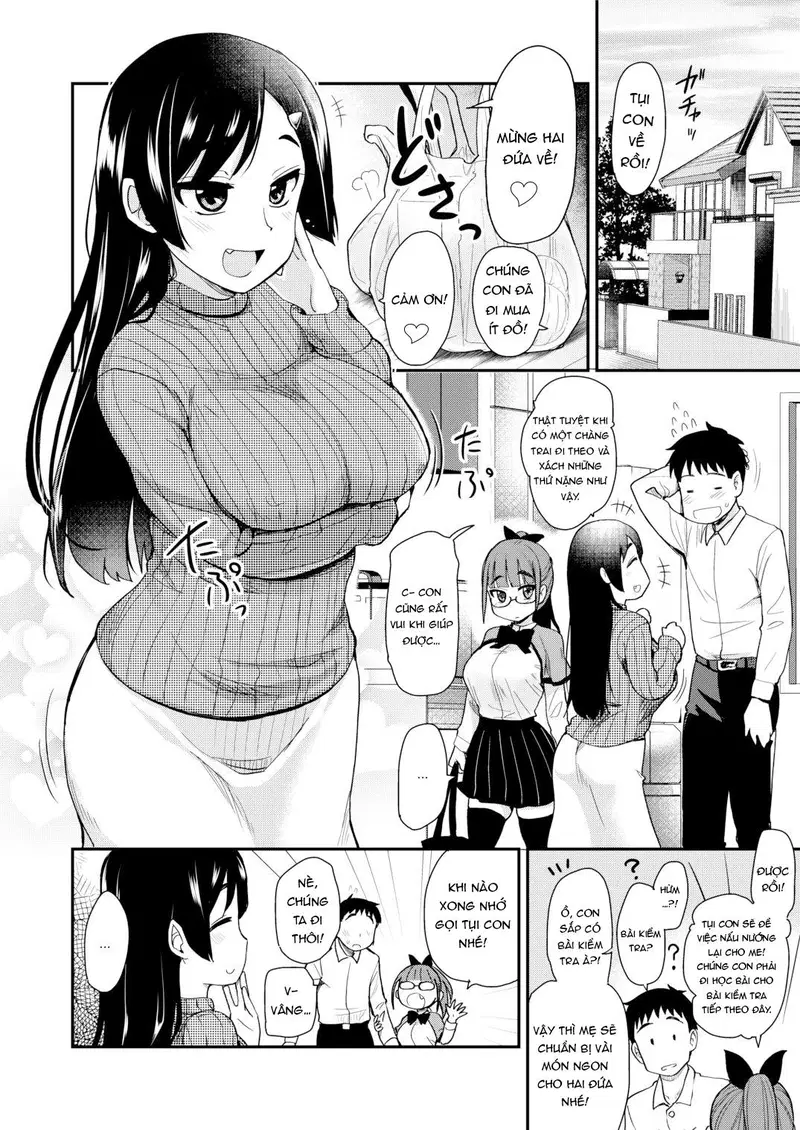 Tắm cùng mẹ và chị gái kế - Chap 01 trang 13