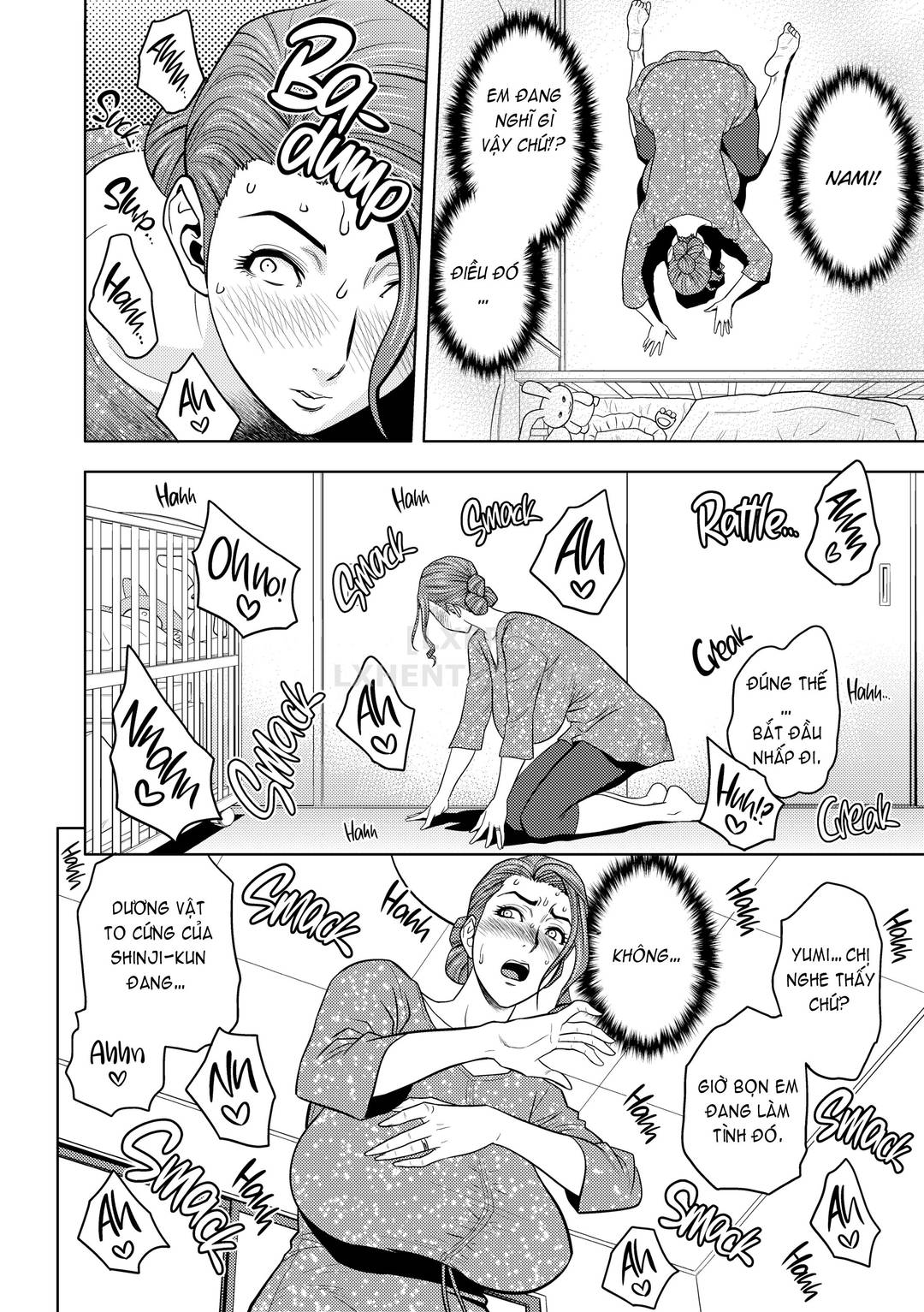 Hai chị em sinh đôi tầng trên (không che) - Chap 03 trang 17