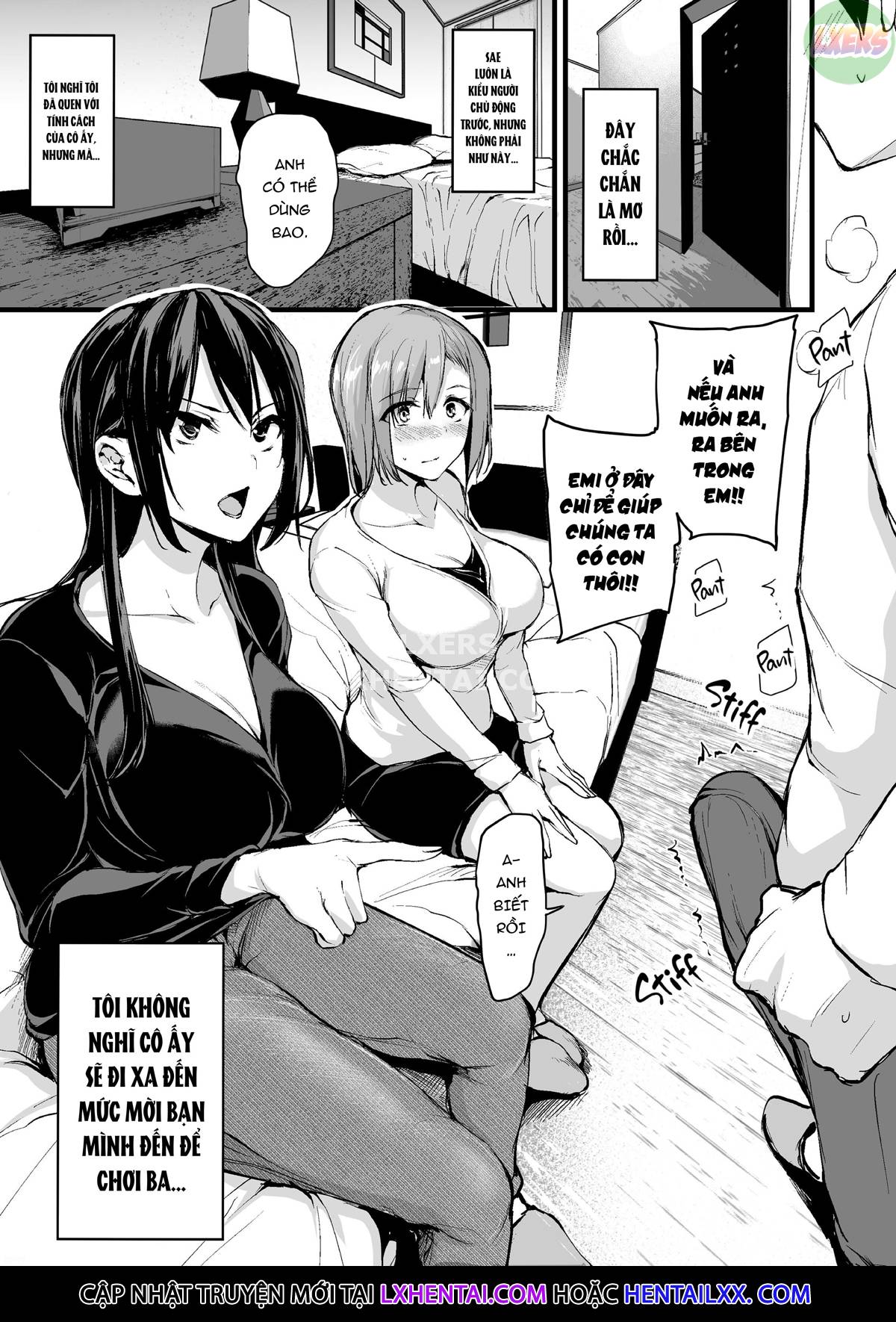 Kyonyuu ga Futari Inai to Bokki Shinai Otto no Tame ni Tomodachi o Tsurete Kita Tsuma - Chap 1 trang 12