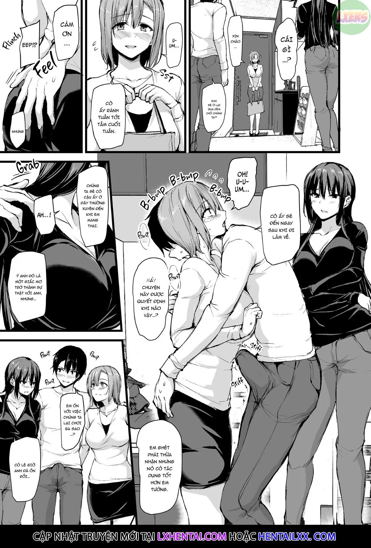 Kyonyuu ga Futari Inai to Bokki Shinai Otto no Tame ni Tomodachi o Tsurete Kita Tsuma - Chap 1 trang 32