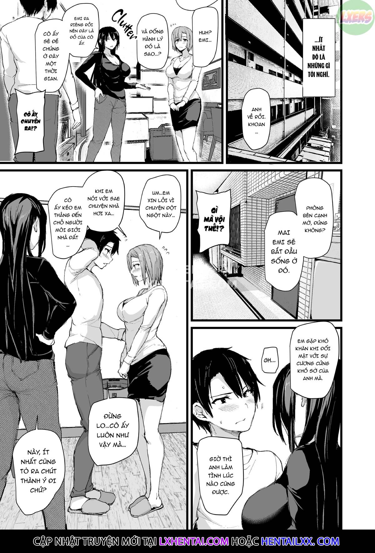 Kyonyuu ga Futari Inai to Bokki Shinai Otto no Tame ni Tomodachi o Tsurete Kita Tsuma - Chap 1 trang 58