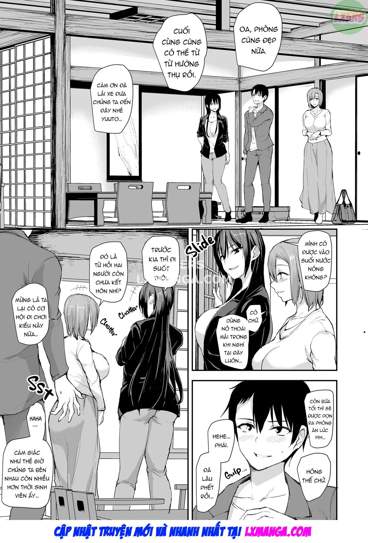 Kyonyuu ga Futari Inai to Bokki Shinai Otto no Tame ni Tomodachi o Tsurete Kita Tsuma - Chap 2 - [END] trang 9
