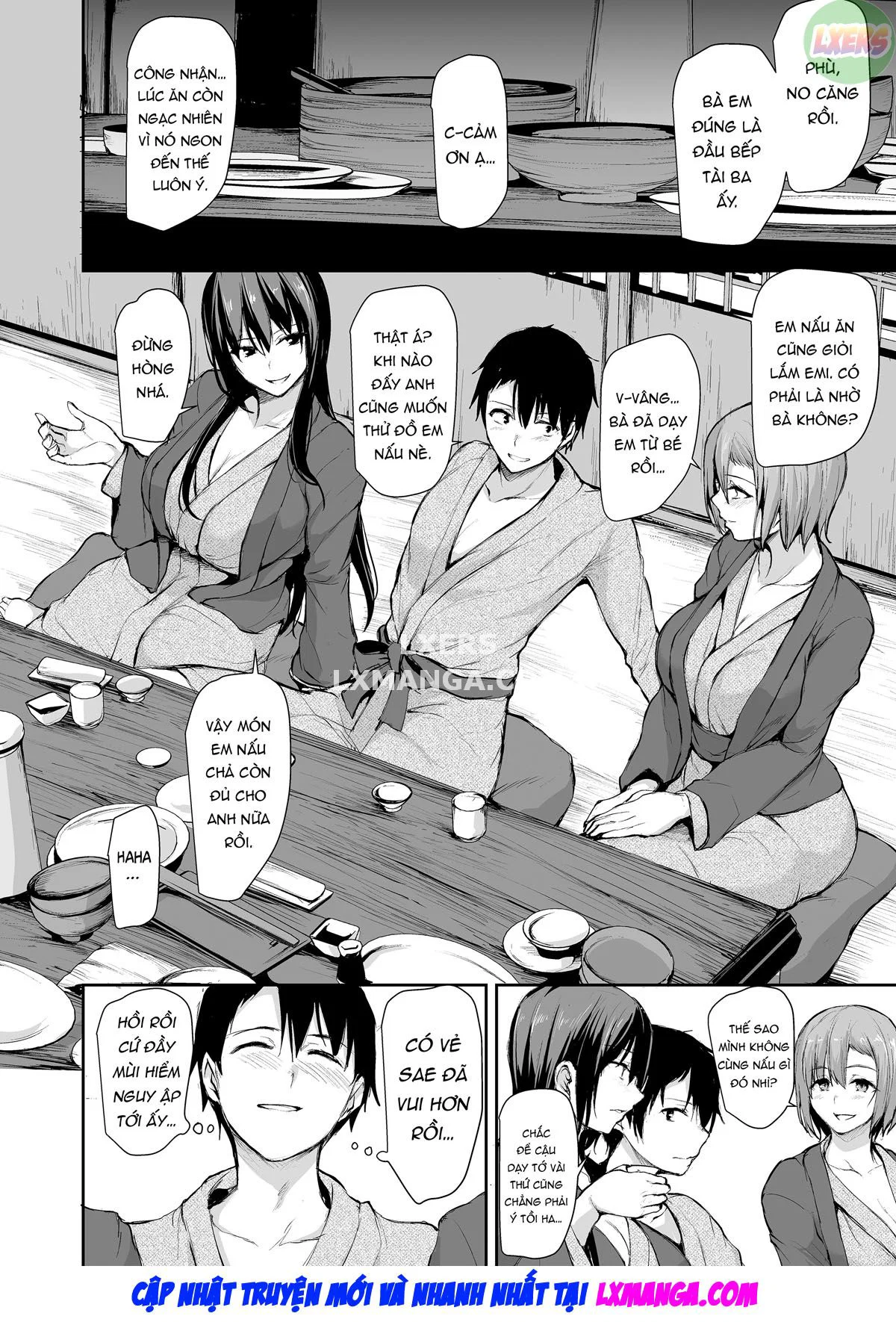 Kyonyuu ga Futari Inai to Bokki Shinai Otto no Tame ni Tomodachi o Tsurete Kita Tsuma - Chap 2 - [END] trang 28