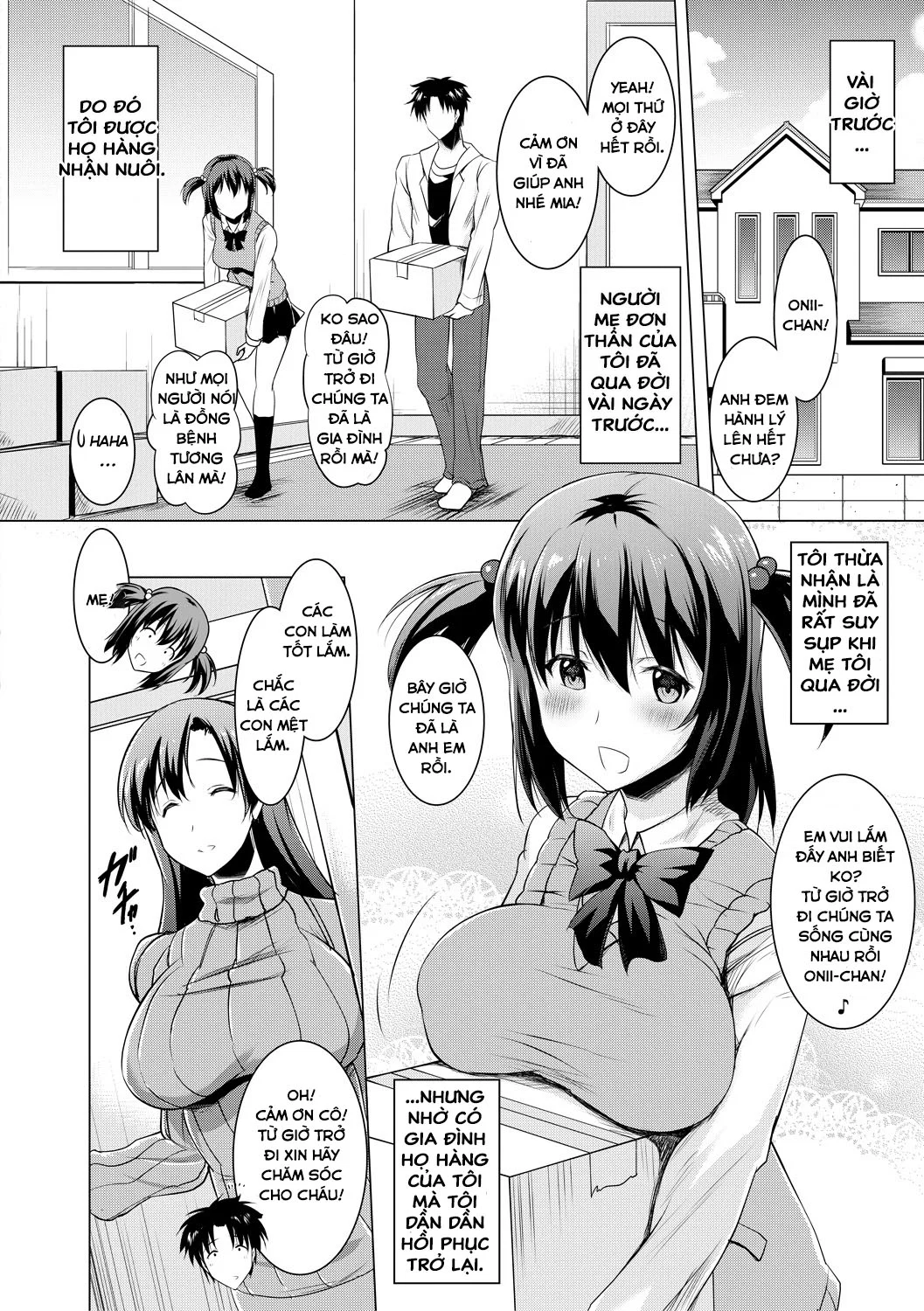 Kyonyuu Oyako no Shita to Shikyuu ni Renzoku Shasei - Chap 1 trang 4