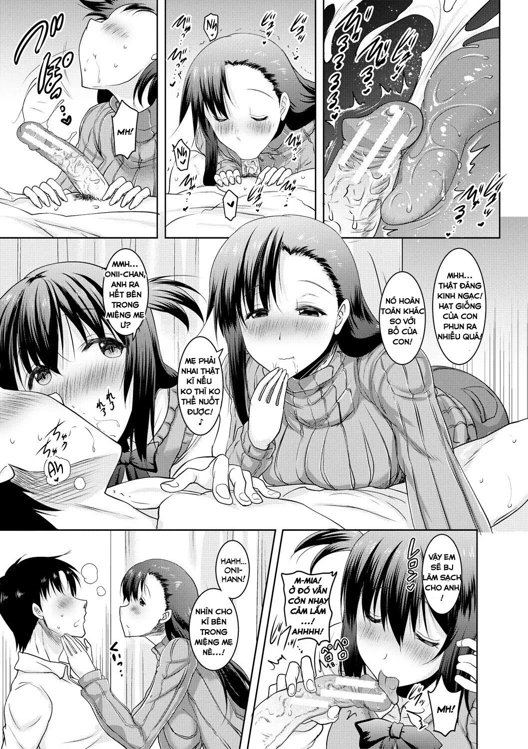 Kyonyuu Oyako no Shita to Shikyuu ni Renzoku Shasei - Chap 2 trang 11