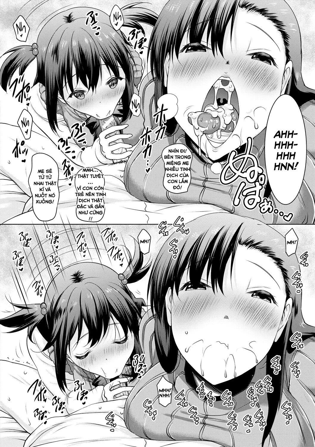 Kyonyuu Oyako no Shita to Shikyuu ni Renzoku Shasei - Chap 2 trang 12