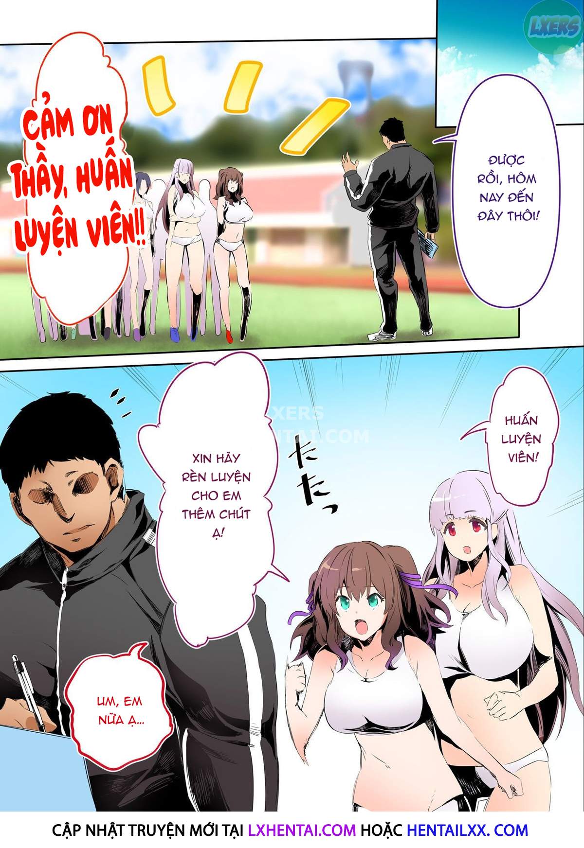 Hai cô nàng vú khủng đội điền kinh - Ch. 1 trang 8