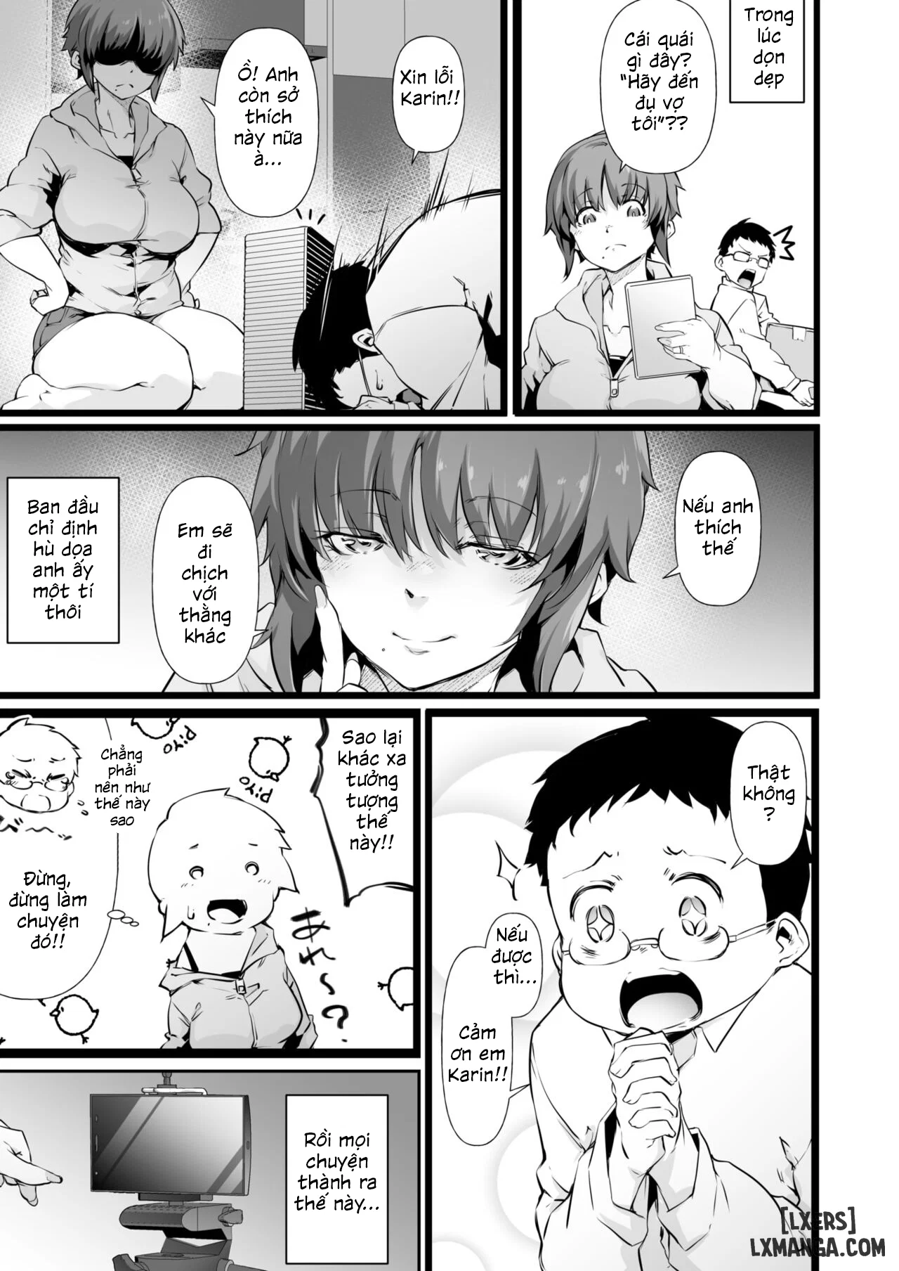 Karin-san no Himitsu no Kao to Ikenai Douga - Chapter 1 trang 4