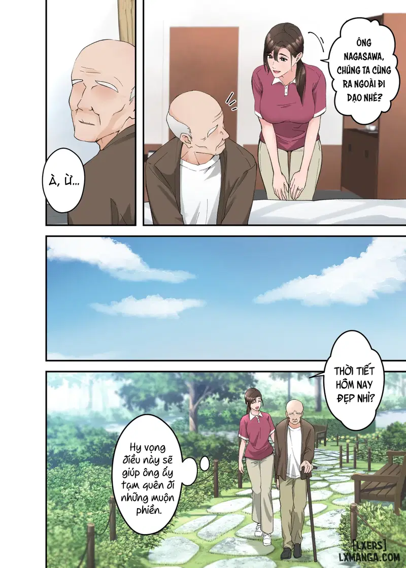 Hitozuma no Kaigoshi ga Yoboyobo Jii-san ni Ikasare Makuru Hanashi- Truyện Màu - Chapter 1 trang 3