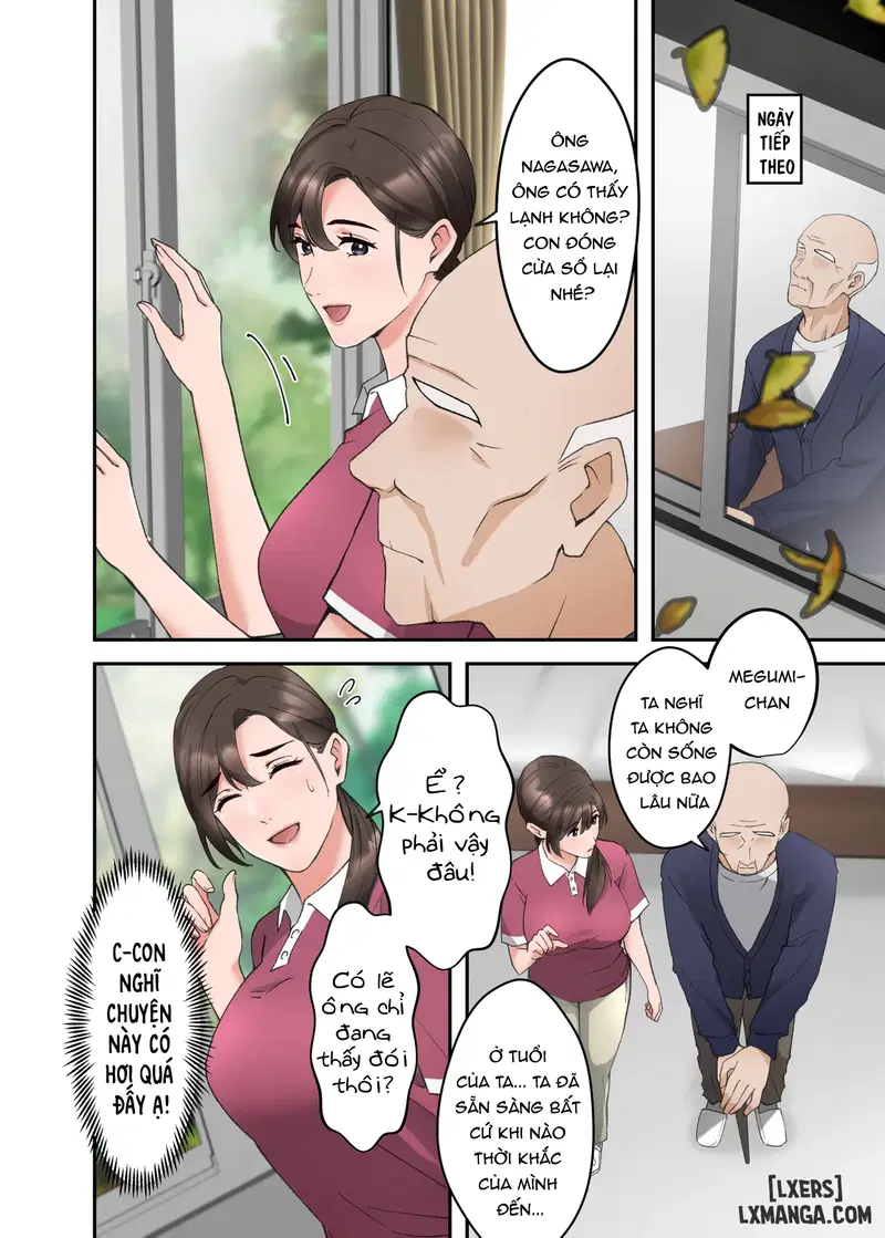 Hitozuma no Kaigoshi ga Yoboyobo Jii-san ni Ikasare Makuru Hanashi- Truyện Màu - Chapter 1 trang 5