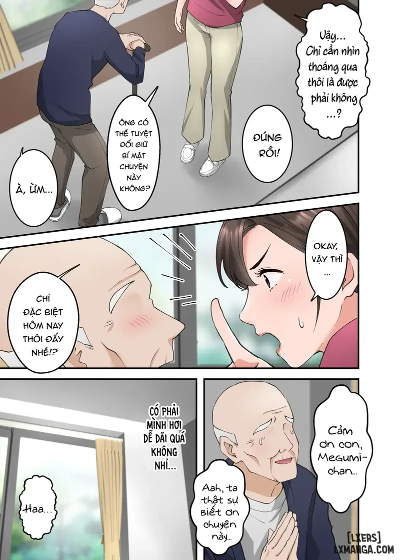 Hitozuma no Kaigoshi ga Yoboyobo Jii-san ni Ikasare Makuru Hanashi- Truyện Màu - Chapter 1 trang 10