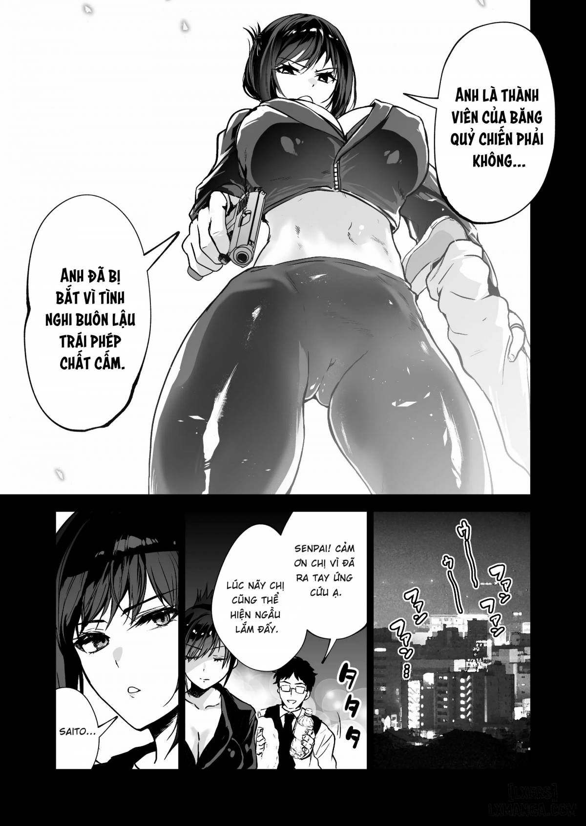 Hema Shita Boku o Kabatte Tsukamatta Senpai Onna Sousakan ga Akutou-domo ni Biyaku-zuke de Yarareru Sugata ni Kuzu Bokki - Chapter 1 trang 5