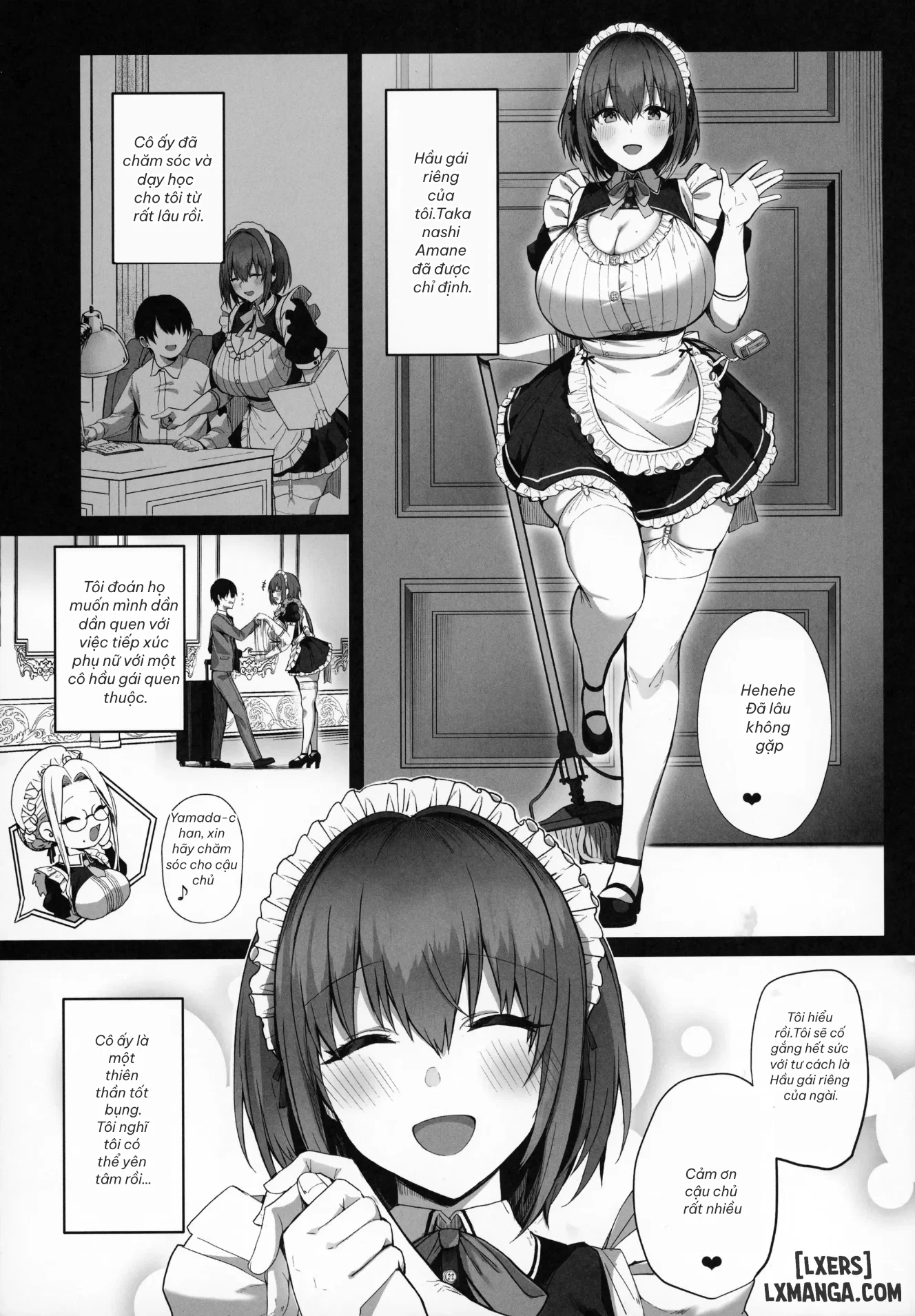 Love Maid - Yasashikute Amaama Na Kyonyuu Ero Maid-San To SEX Shimakuru Ohanashi - Chapter 1 trang 7