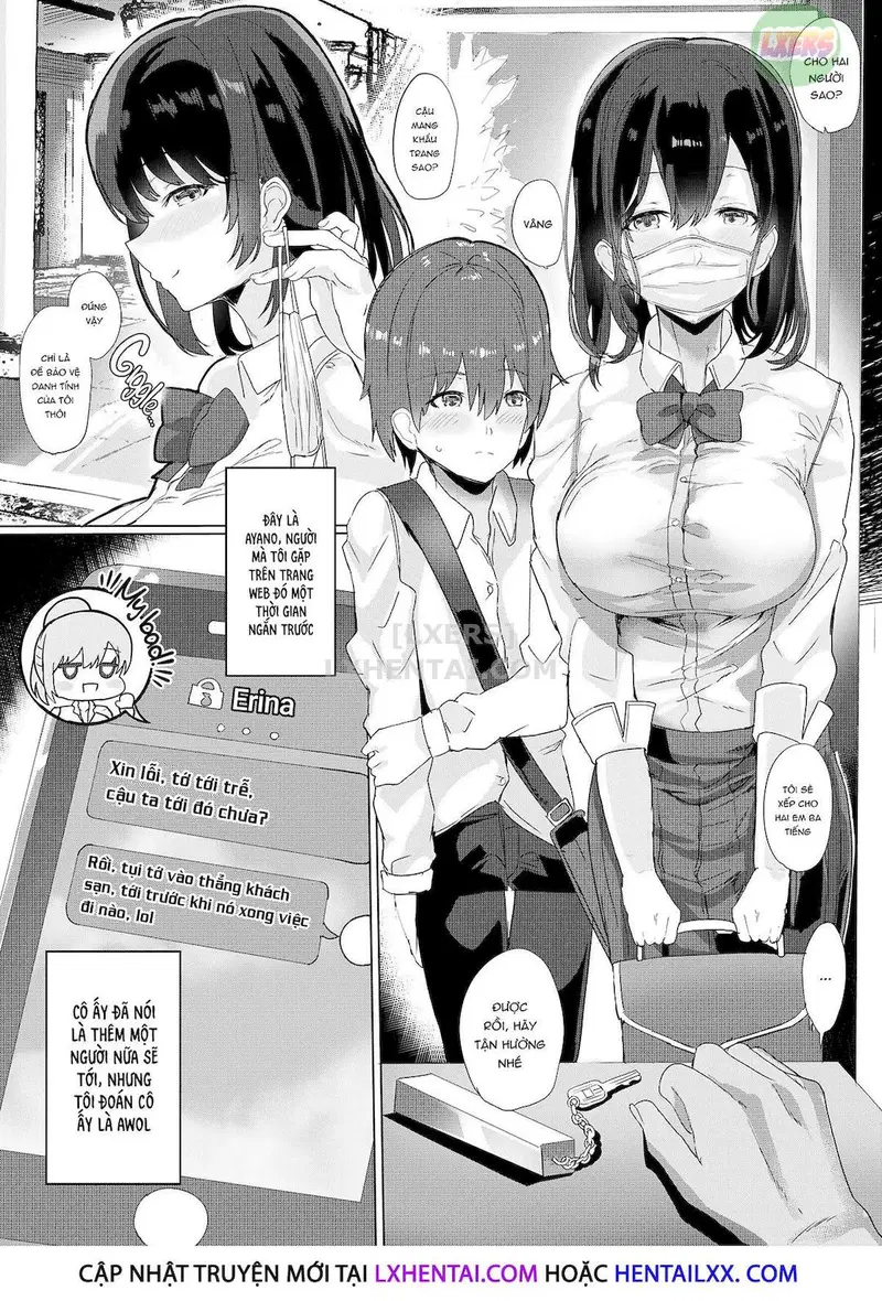 Gặp Gỡ Hai Cô Nàng Siêu Dâm Trên App Hẹn Hò - Chapter 1 trang 4