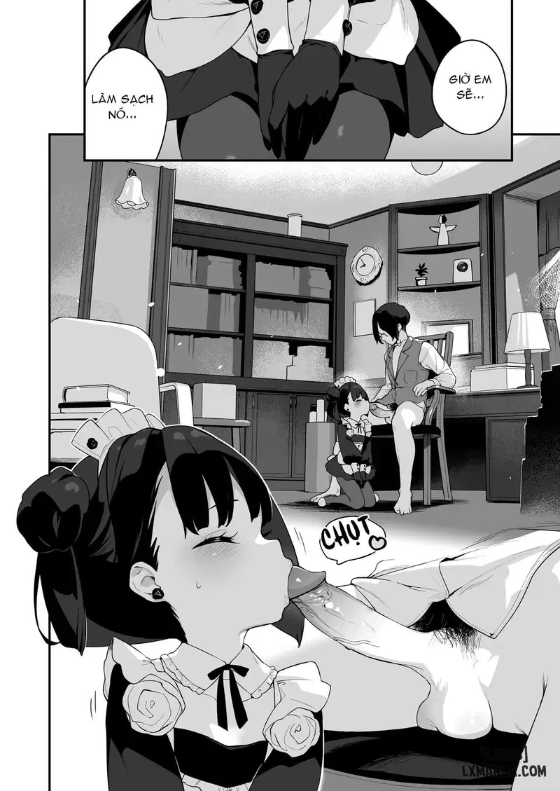 Komomo Là Hầu Gái Loli Kiêm Bồn Chứa Tinh Cho Riêng Chủ Nhân Của Mình - Chapter 1 trang 3