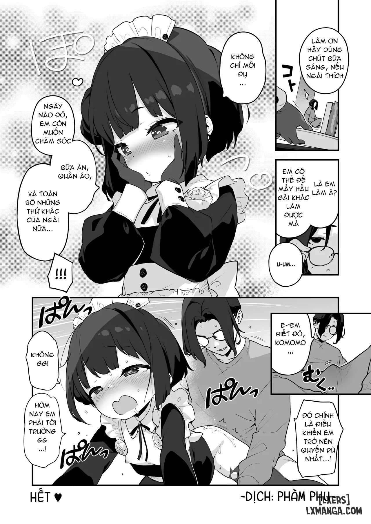 Komomo Là Hầu Gái Loli Kiêm Bồn Chứa Tinh Cho Riêng Chủ Nhân Của Mình - Chapter 1 trang 55