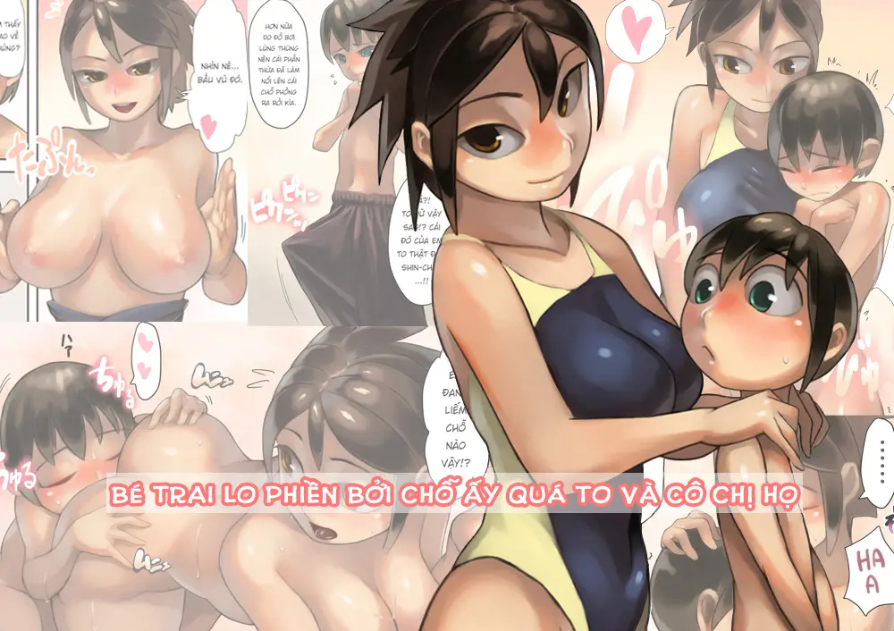 Asoko ga Ookikute Nayandeiru Shota to Itoko no Onee-san